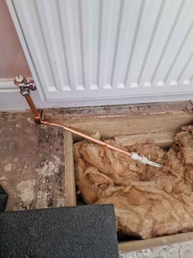 heating repair - leaking pipe